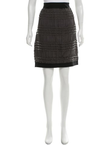 Philosophy di Alberta Ferretti Wool-Accented Silk Skirt