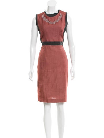 Philosophy di Alberta Ferretti Embellished Knee-Length Dress