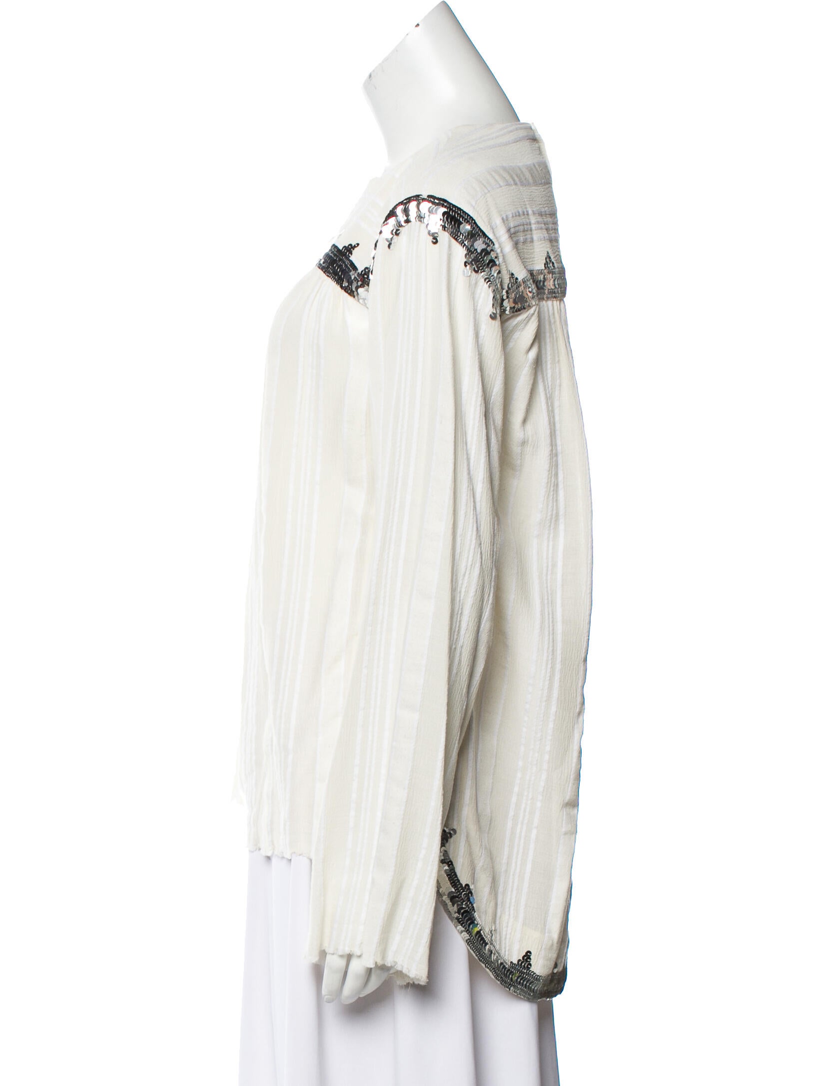 Philosophy di Alberta Ferretti Crew Neck Long Sleeve Blouse w/ Tags