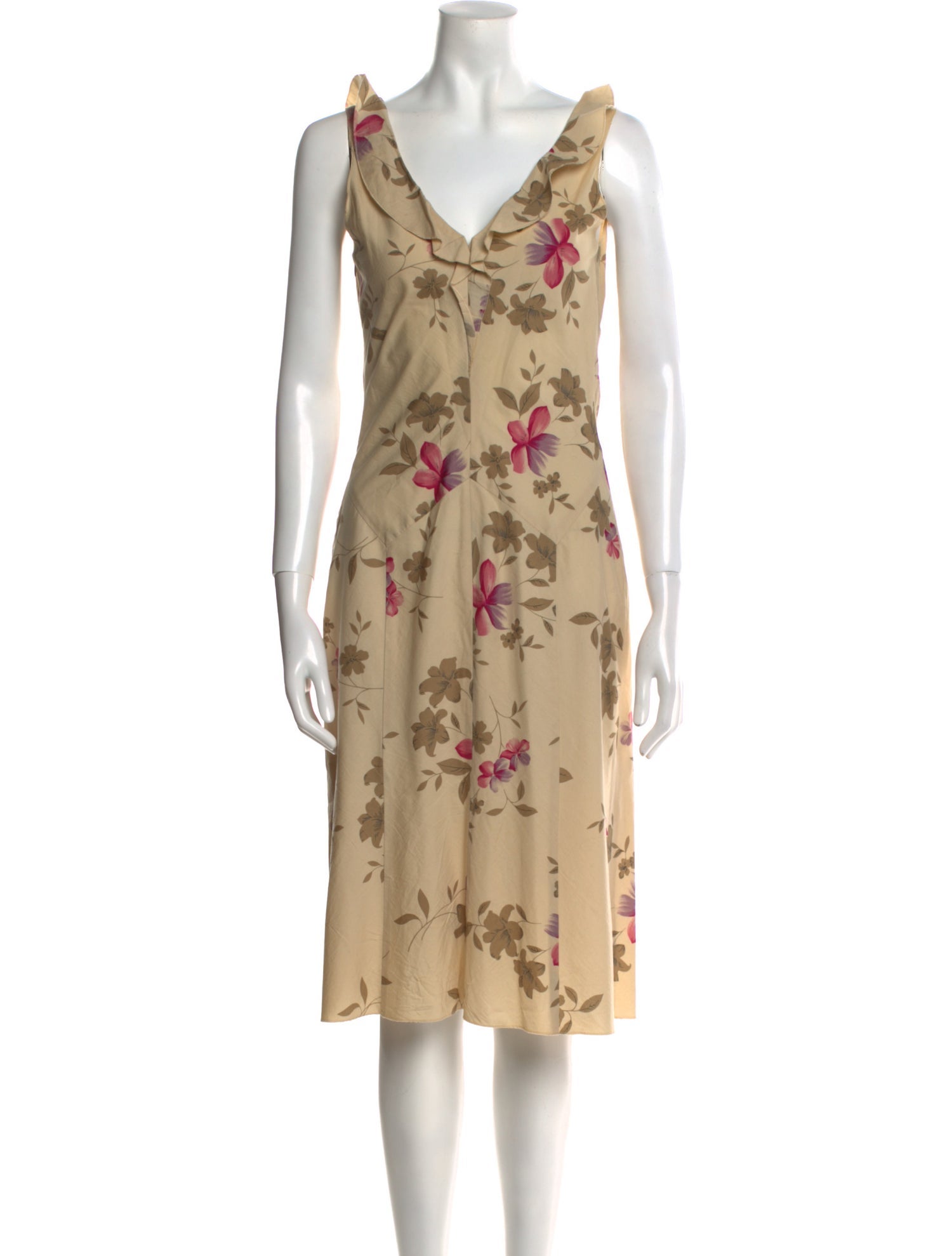Philosophy di Alberta Ferretti Floral Print Knee-Length Dress