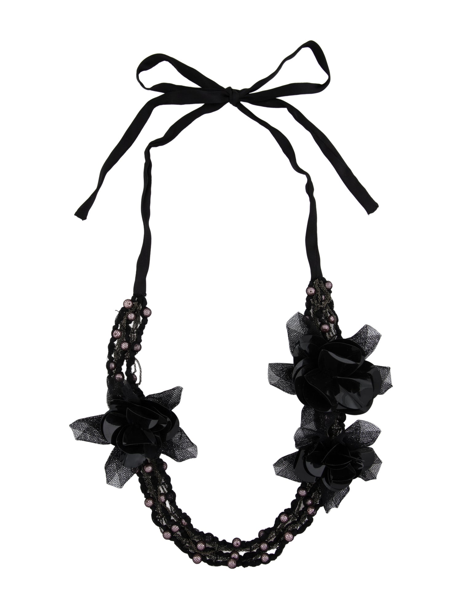 Philosophy di Alberta Ferretti Faux Pearl & Chain Collar Necklace