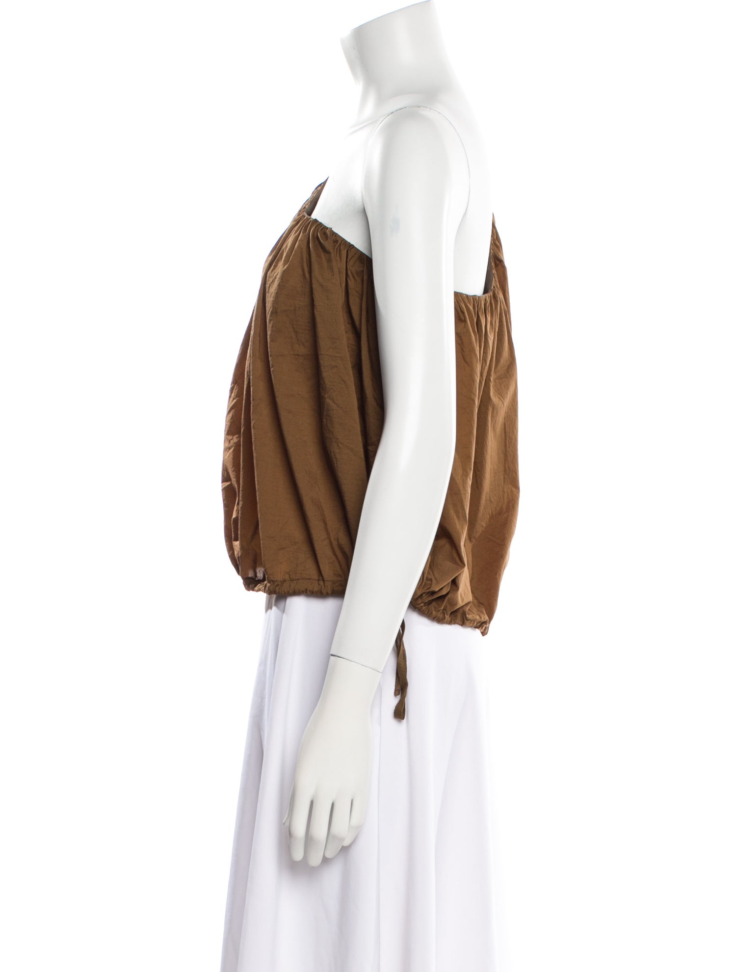 Philosophy di Alberta Ferretti One-Shoulder Three-Quarter Sleeve Blouse