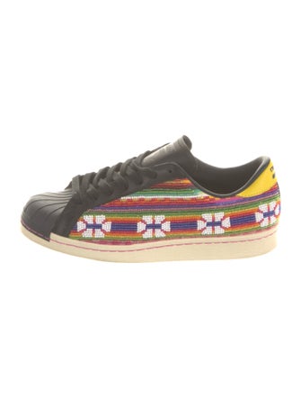 Pharrell Williams x Adidas Leather Printed Sneakers