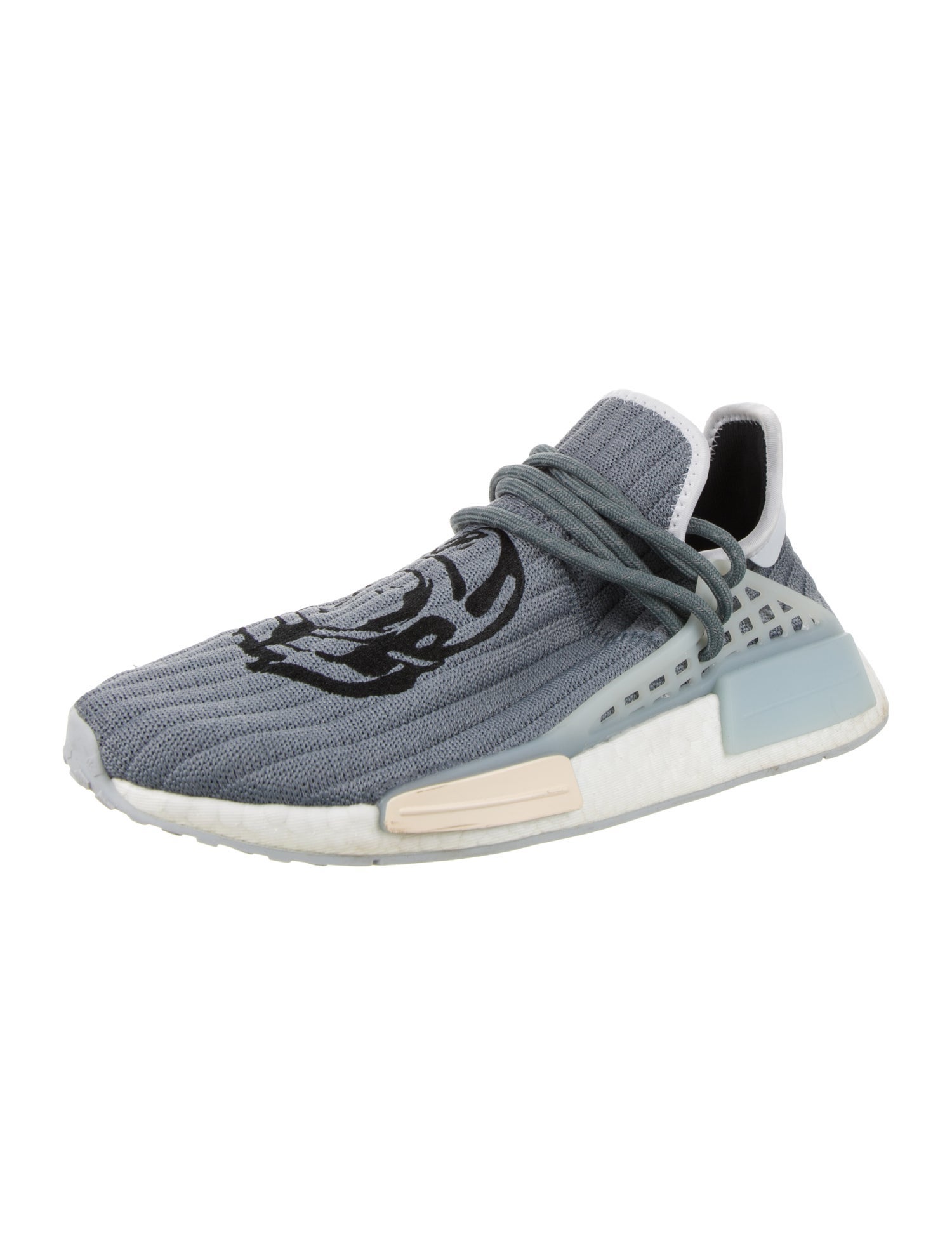 Pharrell Williams x Adidas Graphic Print Embroidered Accent Sneakers