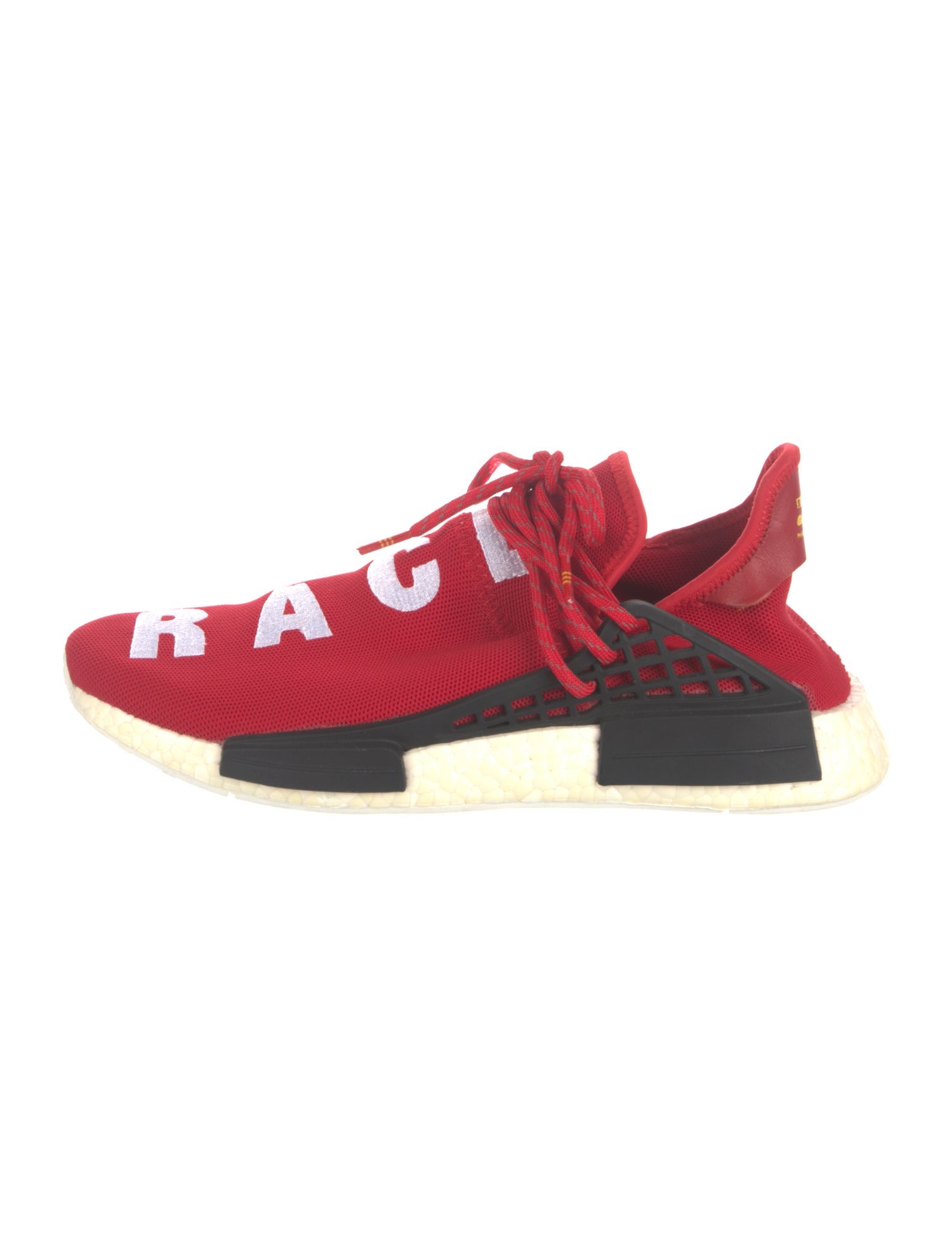 Pharrell Williams x Adidas Printed Embroidered Accent Sneakers