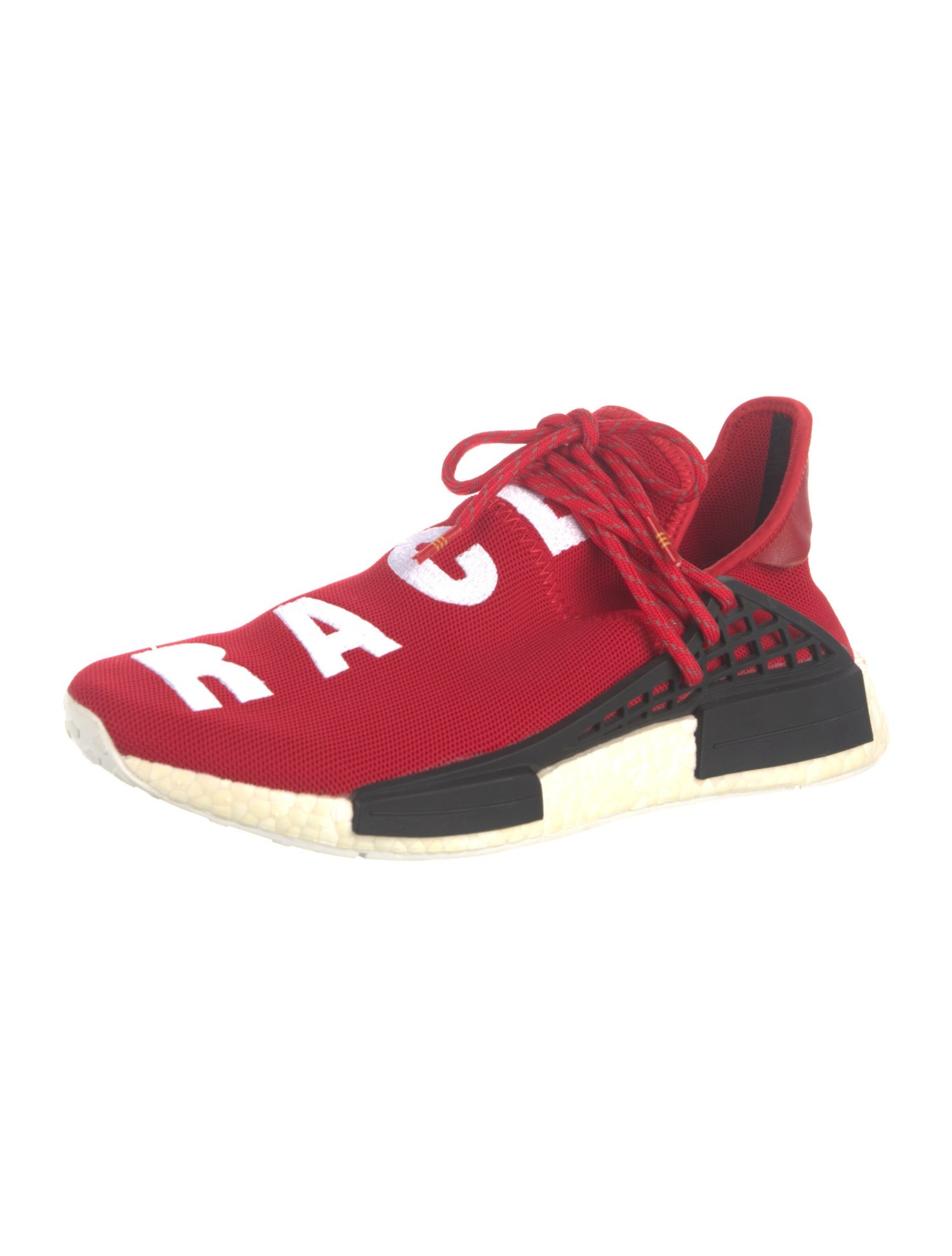 Pharrell Williams x Adidas Printed Embroidered Accent Sneakers