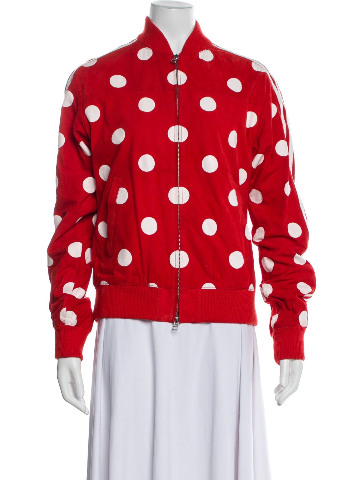 Pharrell Williams x Adidas Goat Leather Polka Dot Print Bomber Jacket