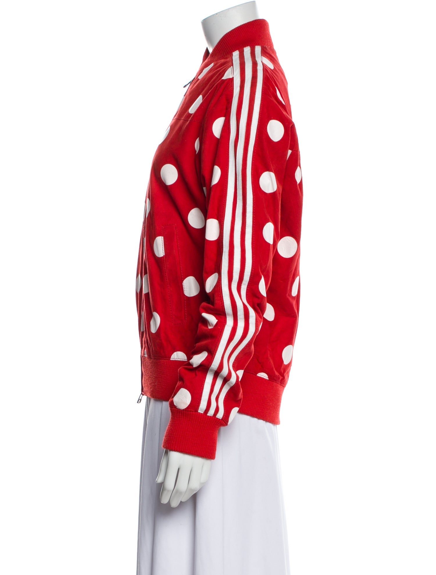 Pharrell Williams x Adidas Goat Leather Polka Dot Print Bomber Jacket