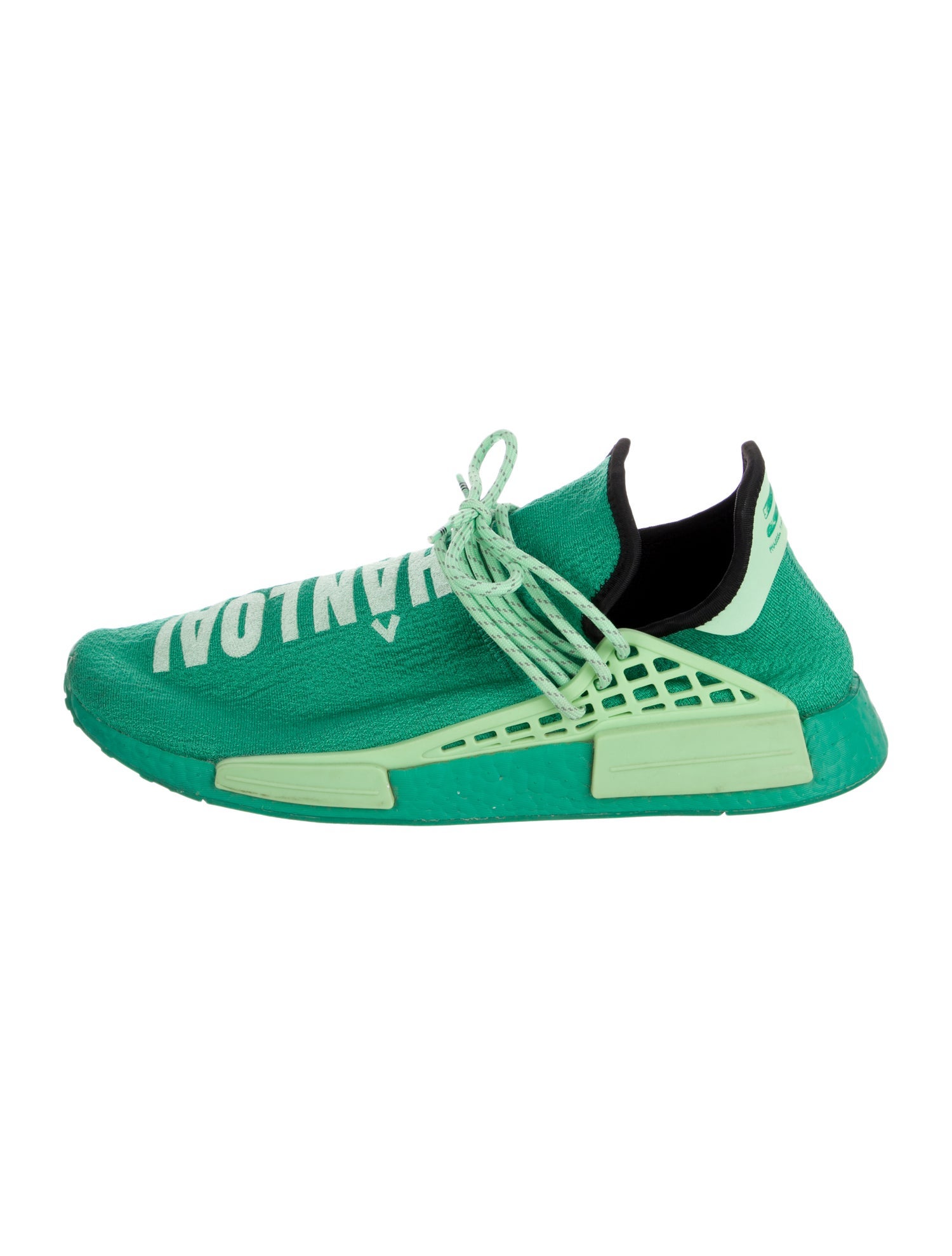 Pharrell Williams x Adidas Colorblock Pattern Embroidered Accent Sneakers
