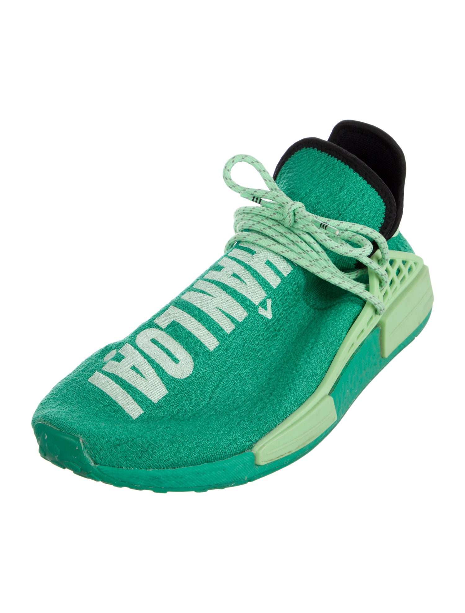 Pharrell Williams x Adidas Colorblock Pattern Embroidered Accent Sneakers
