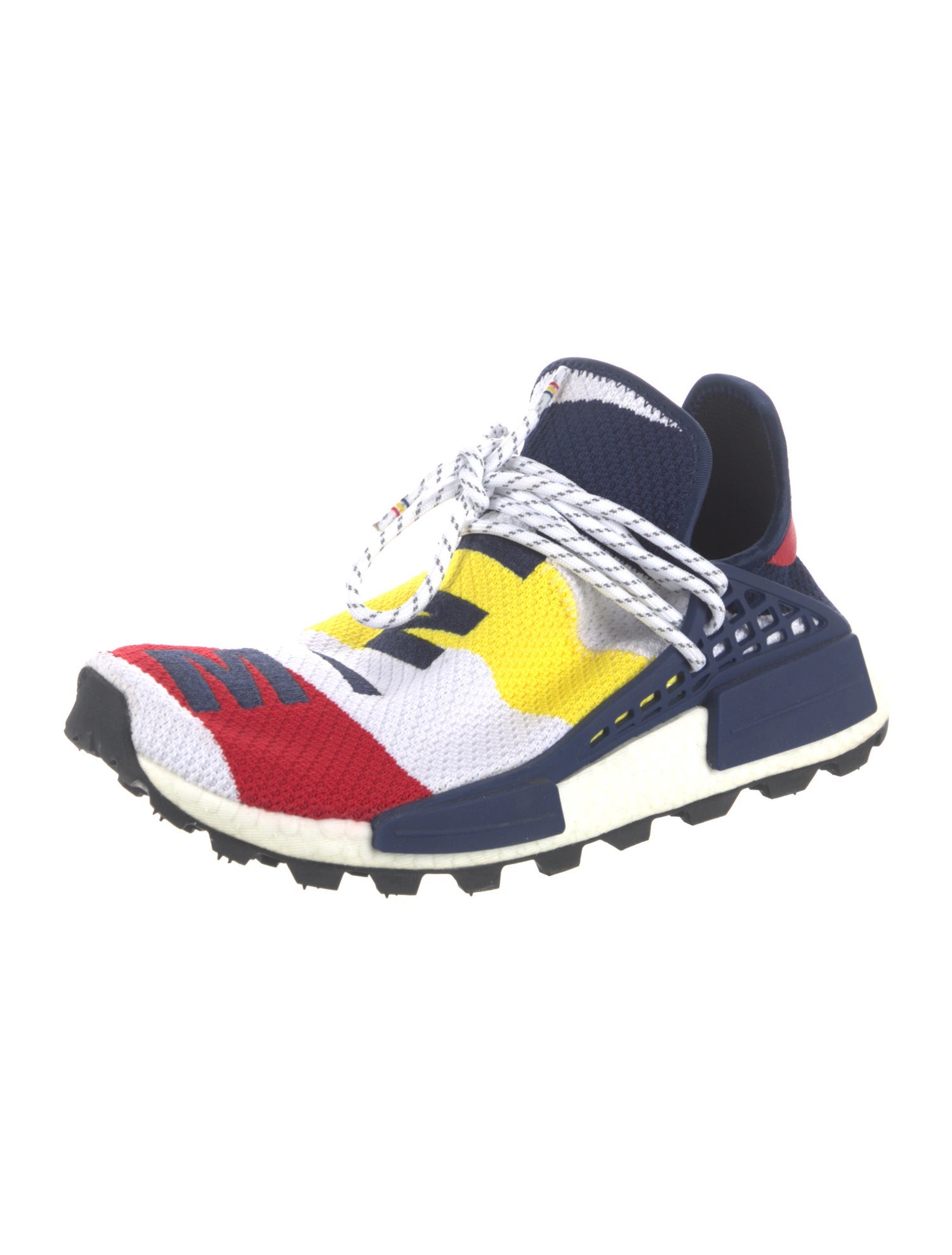 Pharrell Williams x Adidas Colorblock Pattern Sneakers