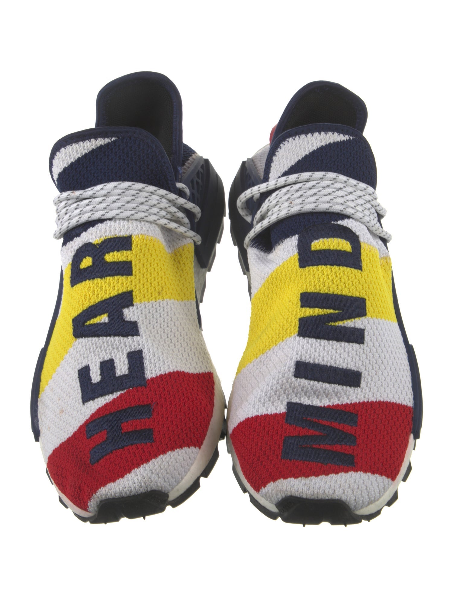 Pharrell Williams x Adidas Colorblock Pattern Sneakers