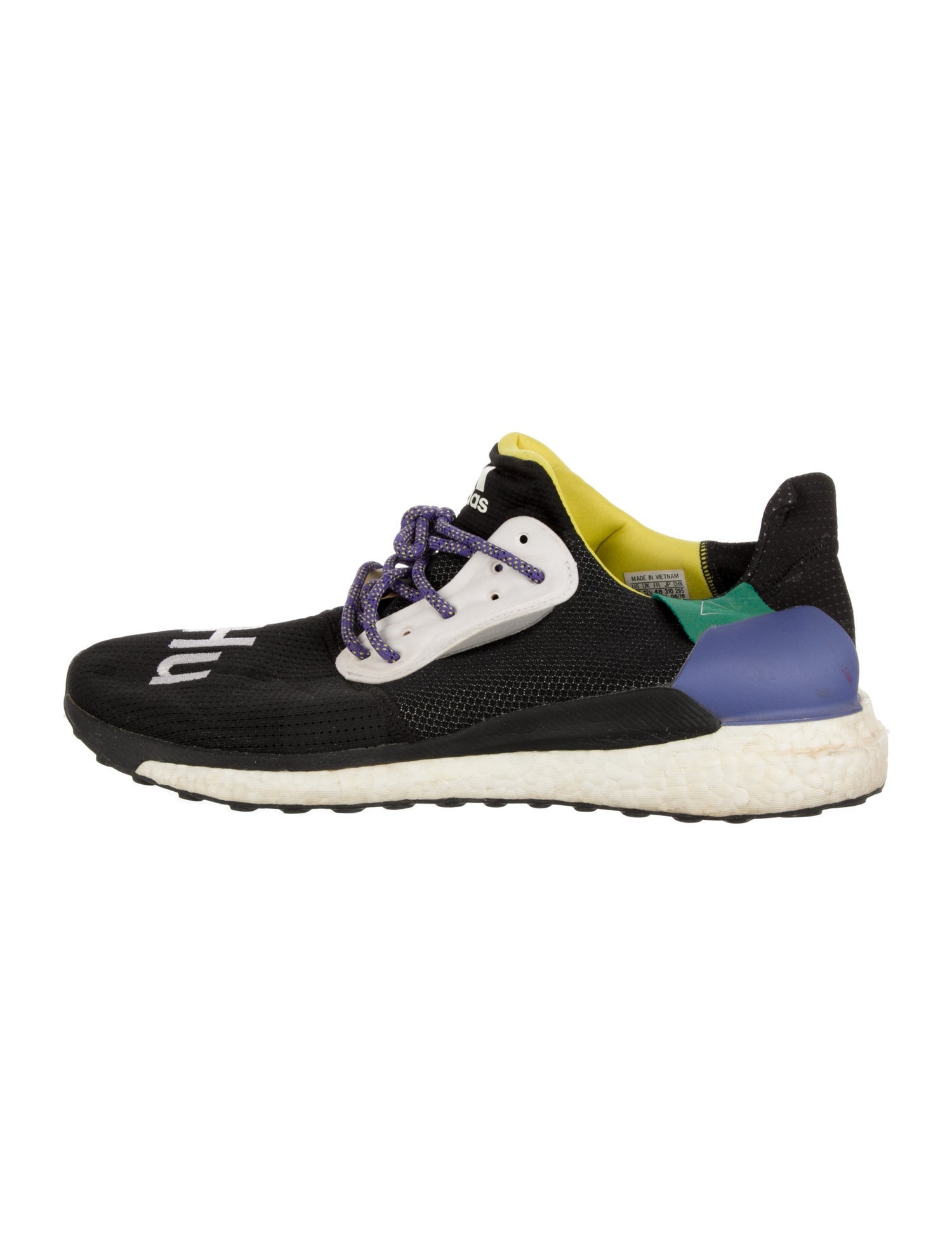 Pharrell Williams x Adidas Nylon Colorblock Pattern Sneakers