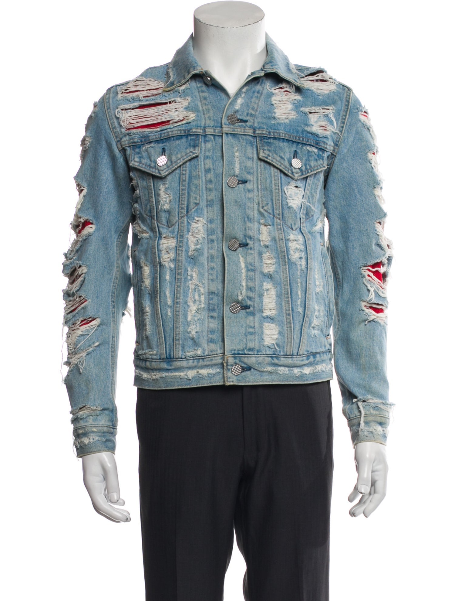Phenomenon Colorblock Pattern Denim Jacket