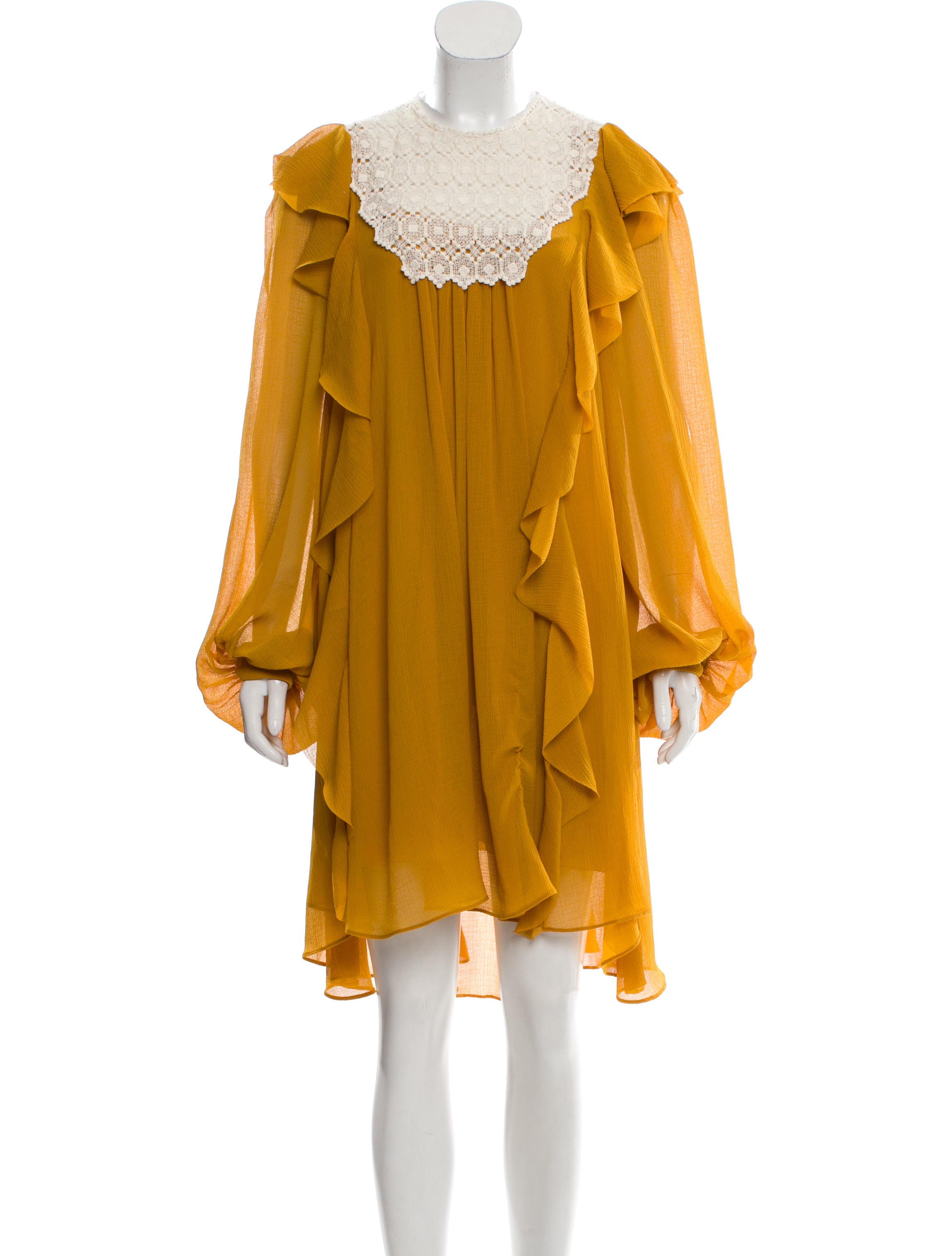 philosophy long sleeve dress Philosophy Di Lorenzo Serafini Ruched-Detailing Long-Sleeve Dress In Red - 40% Off
