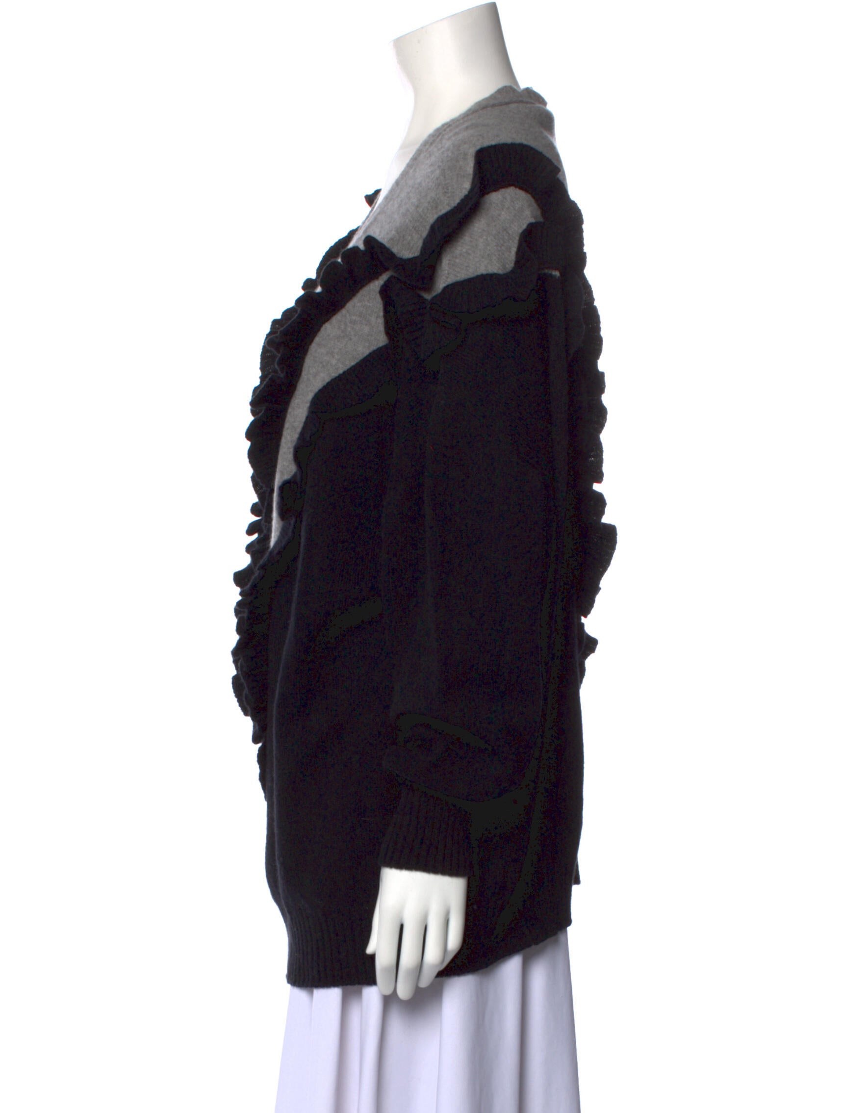 Philosophy di Lorenzo Serafini Colorblock Pattern Plunge Neckline Sweater