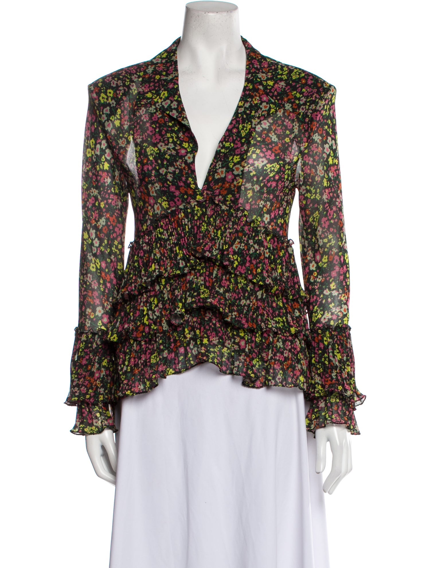 Philosophy di Lorenzo Serafini Floral Print V-Neck Blouse