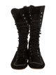 Philosophy di Lorenzo Serafini Suede Scalloped Accent Lace-Up Boots