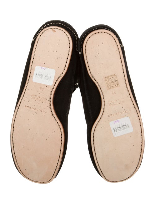 Philosophy di Lorenzo Serafini Suede Scalloped Accent Lace-Up Boots