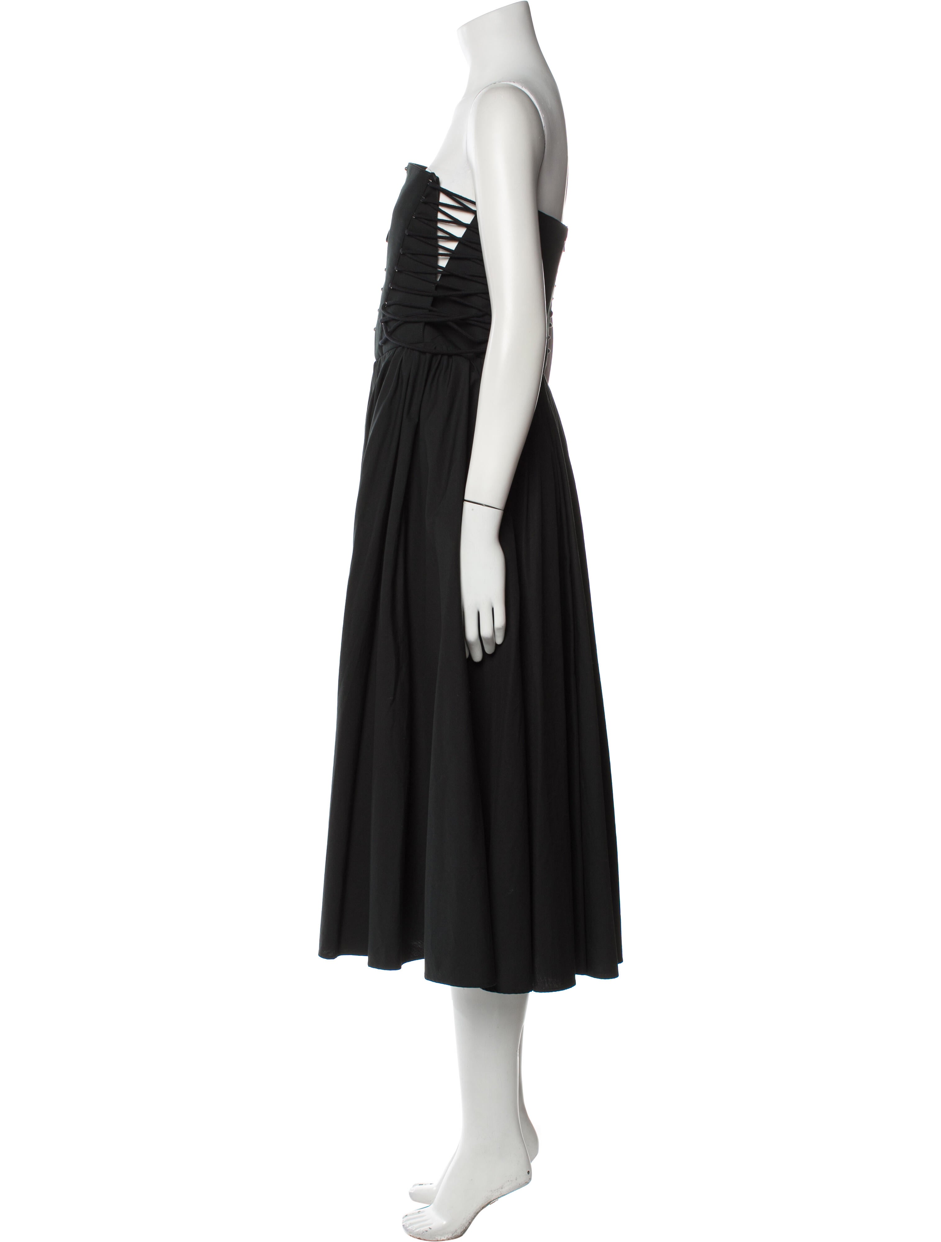 Philosophy di Lorenzo Serafini Strapless Knee-Length Dress