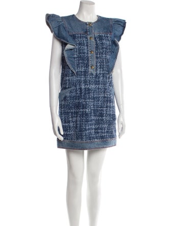 Philosophy di Lorenzo Serafini Tweed Pattern Mini Dress