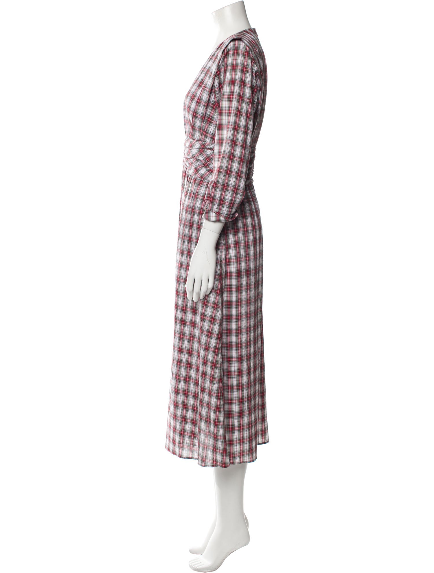 Philosophy di Lorenzo Serafini Plaid Print Long Dress