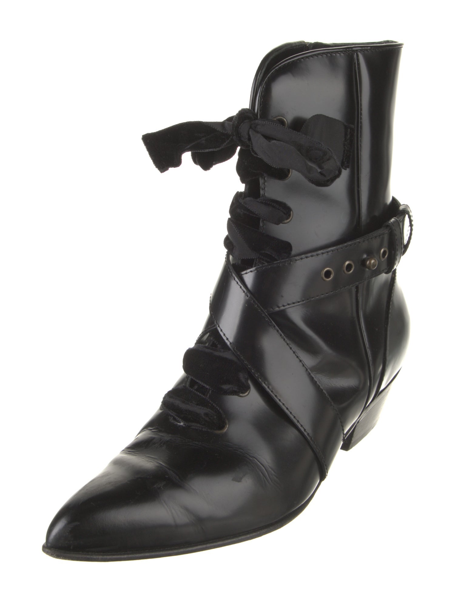 Philosophy di Lorenzo Serafini Patent Leather Lace-Up Boots
