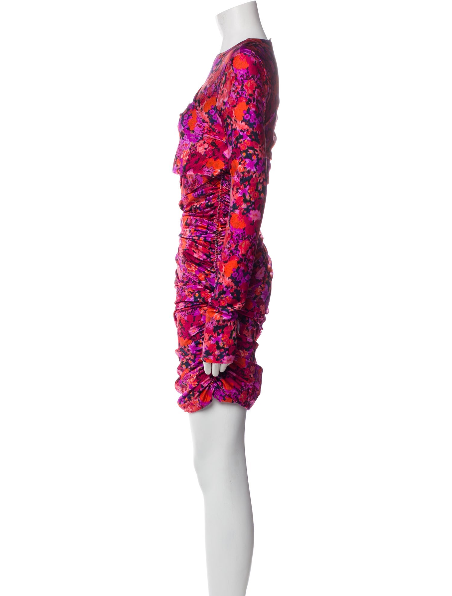 philosophy di lorenzo serafini floral mini dress PHILOSOPHY DI LORENZO SERAFINI Cutout twisted floral-print tulle mini dress