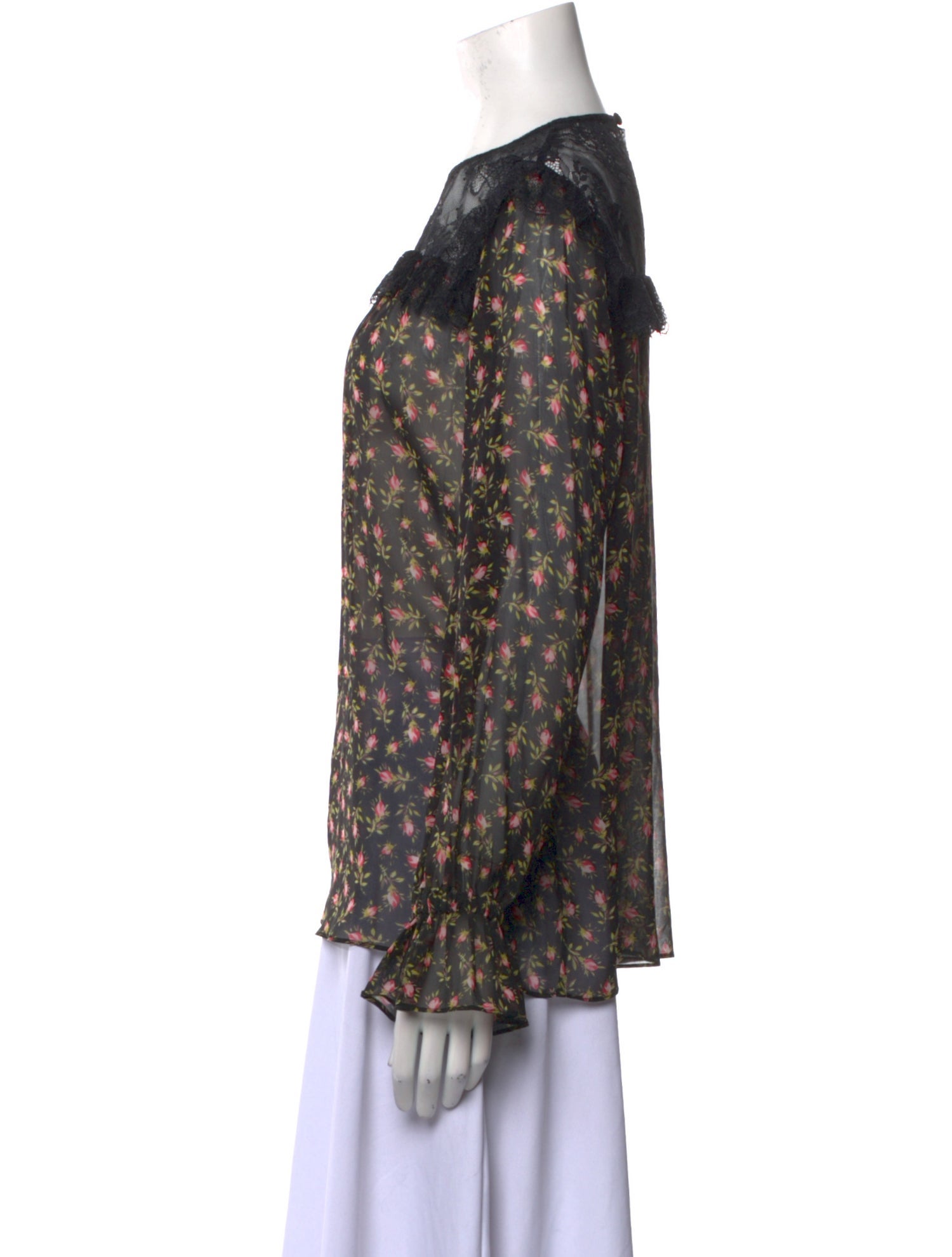 Philosophy di Lorenzo Serafini Floral Print Crew Neck Blouse