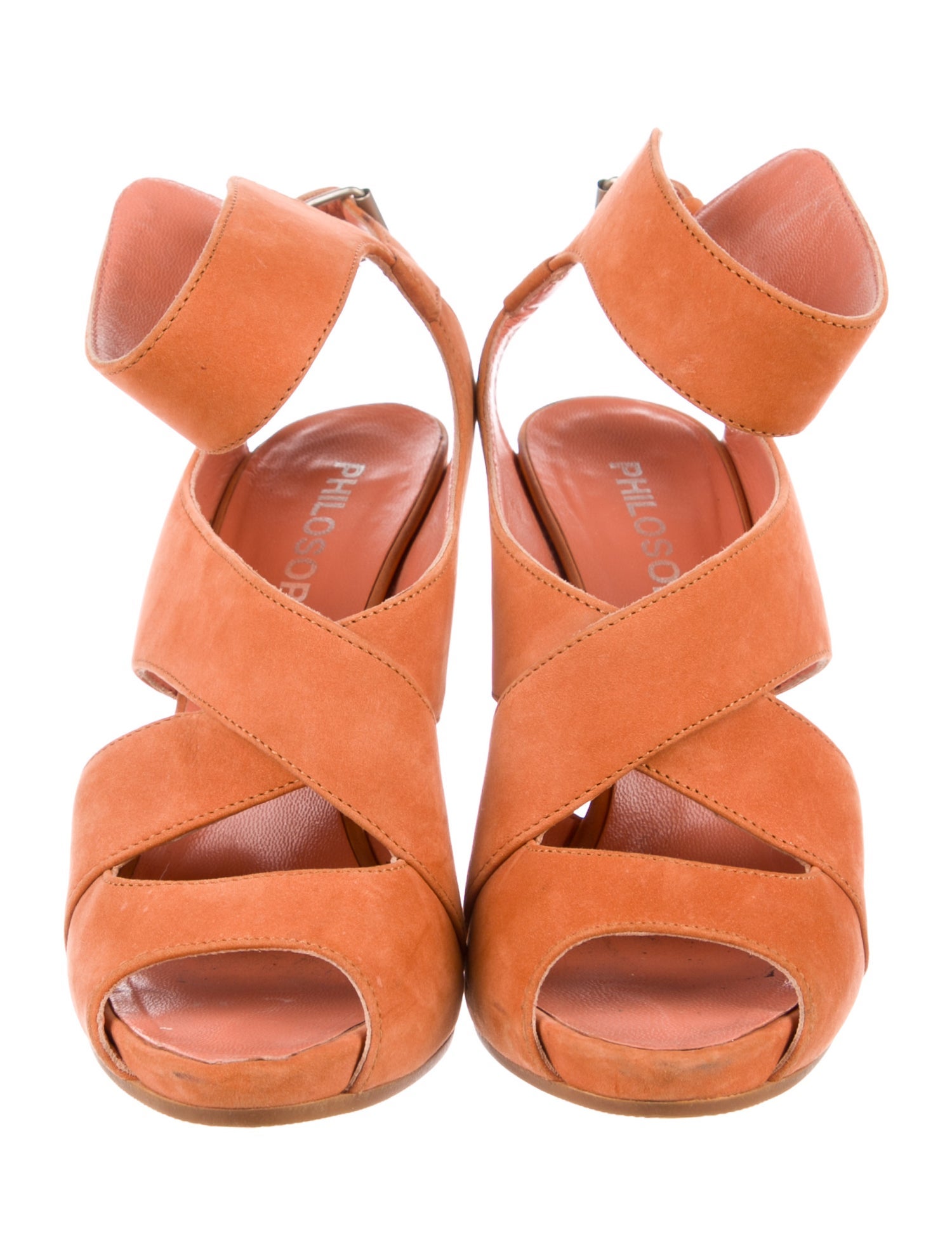 Philosophy di Lorenzo Serafini Leather Sandals Orange
