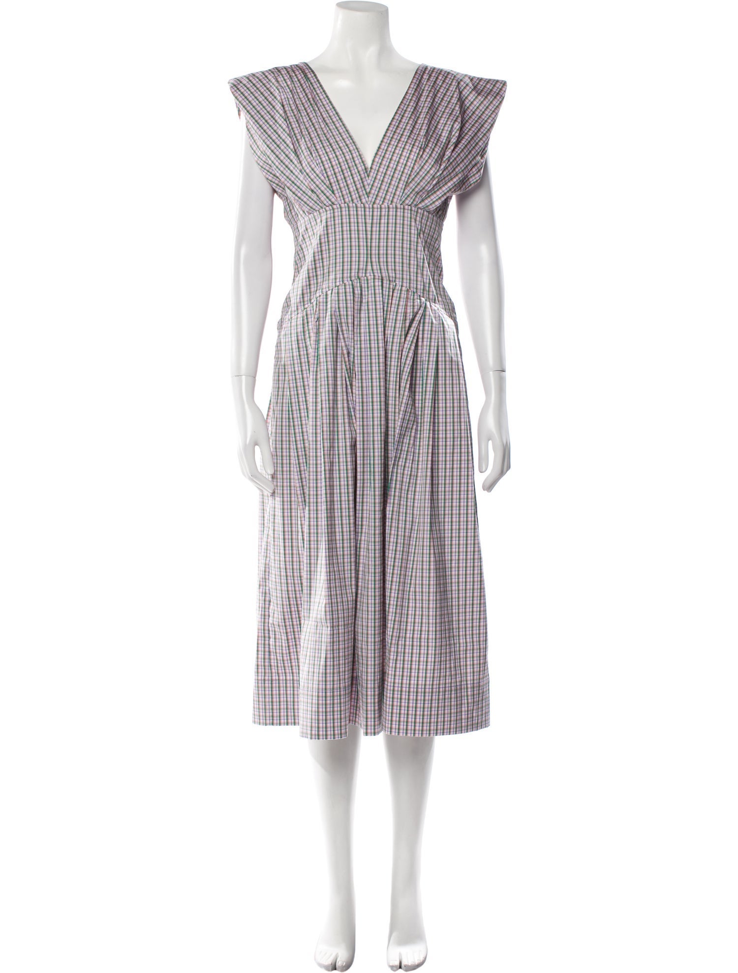 Philosophy di Lorenzo Serafini Plaid Print Midi Length Dress