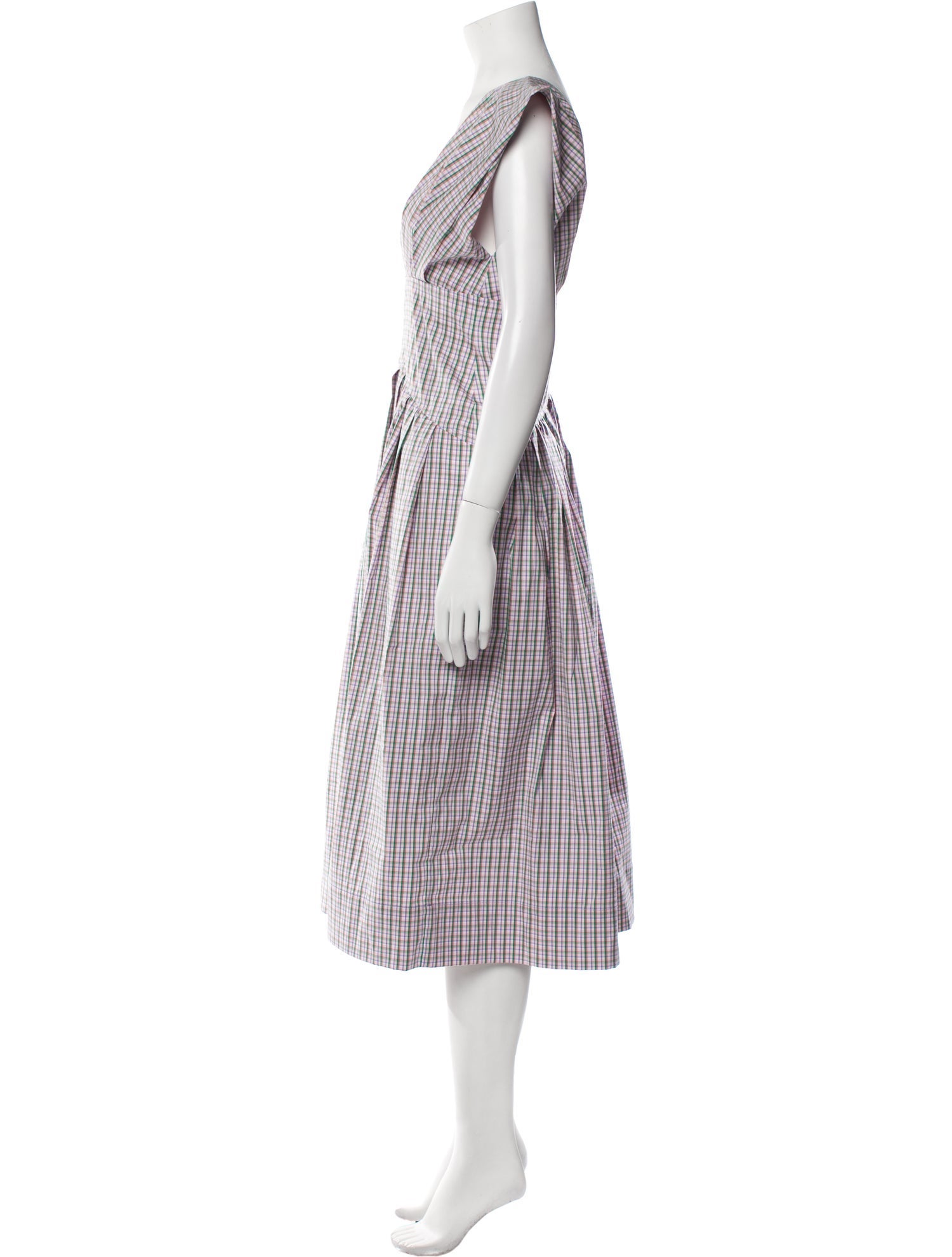 Philosophy di Lorenzo Serafini Plaid Print Midi Length Dress