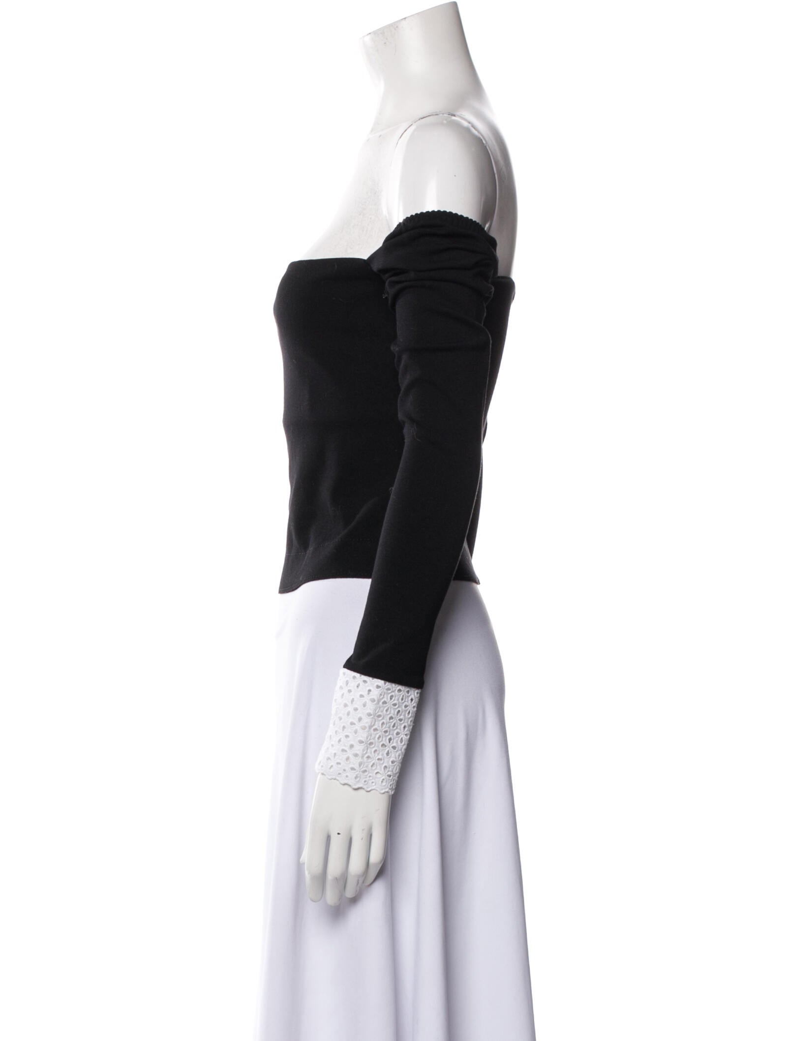 Philosophy di Lorenzo Serafini Off-The-Shoulder Long Sleeve Crop Top