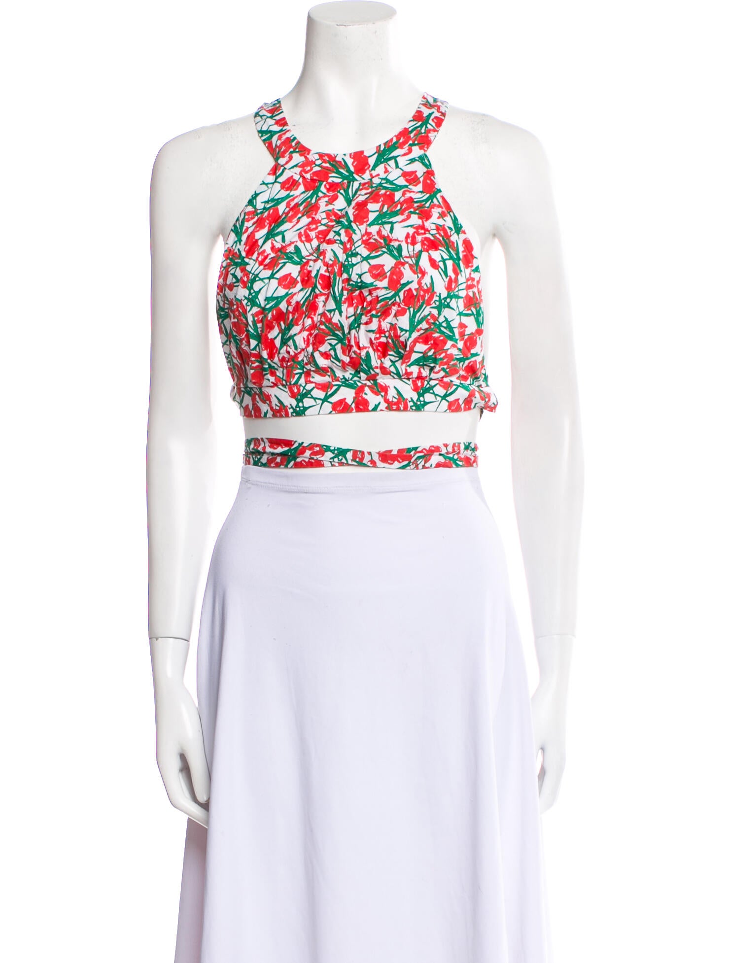 Philosophy di Lorenzo Serafini Floral Print Halterneck Crop Top