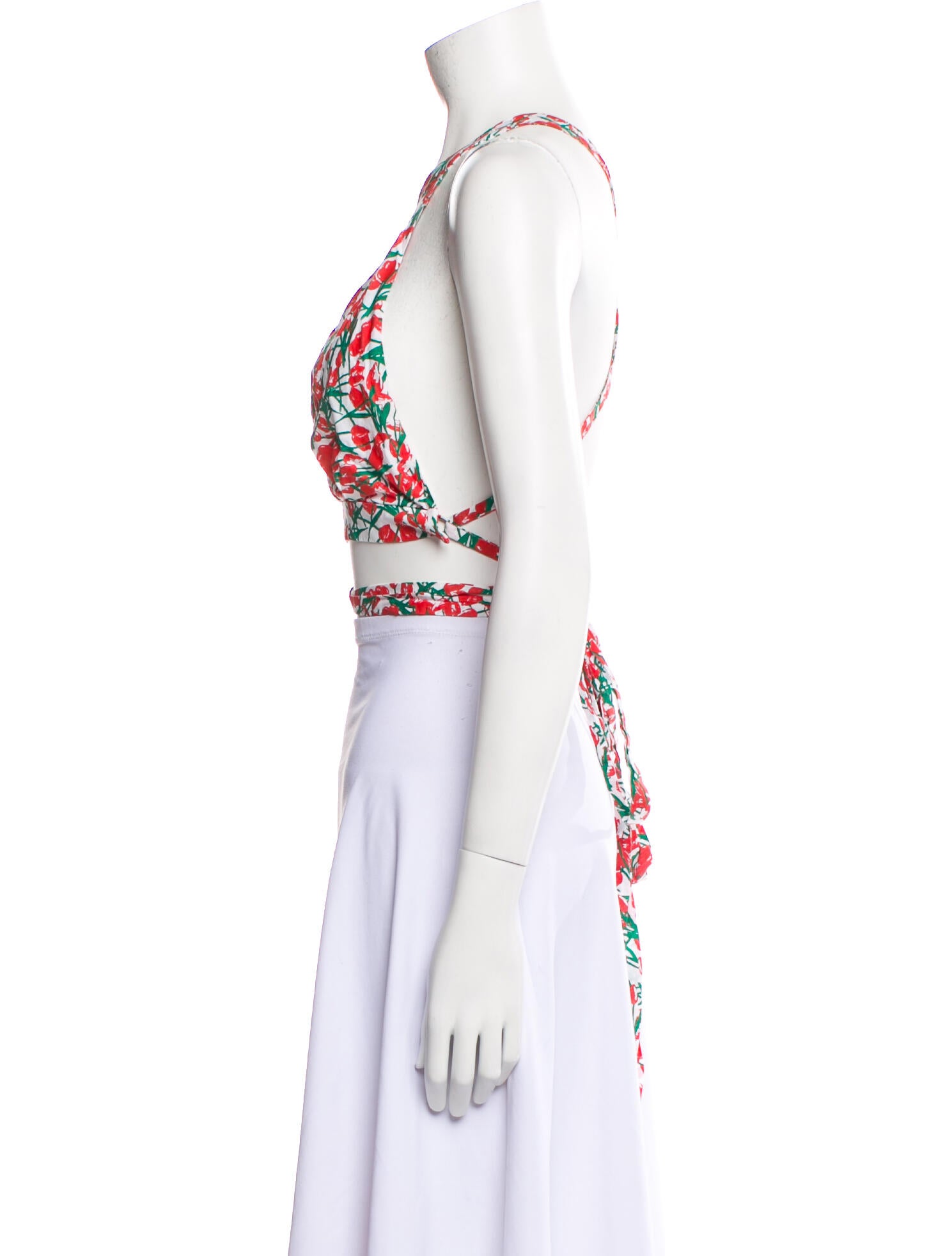 Philosophy di Lorenzo Serafini Floral Print Halterneck Crop Top