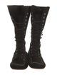 Philosophy di Lorenzo Serafini Suede Scalloped Accent Lace-Up Boots