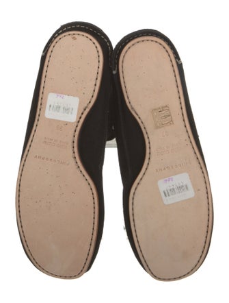 Philosophy di Lorenzo Serafini Suede Scalloped Accent Lace-Up Boots