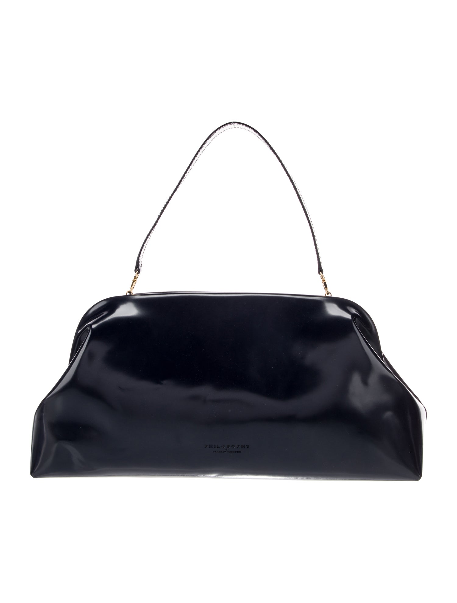 Philosophy di Lorenzo Serafini Shoulder Bag Blue Patent Philosophy di Lorenzo Serafini Shoulder Bag Blue Patent