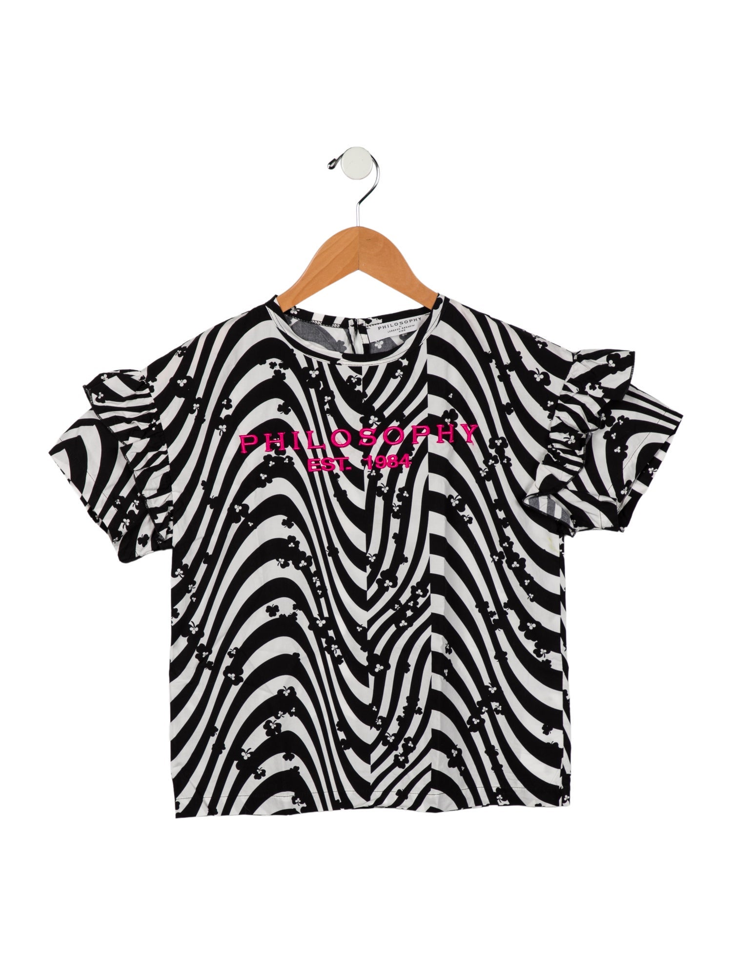 Philosophy di Lorenzo Serafini Toddler Girls' Ruffle Short Sleeve Top