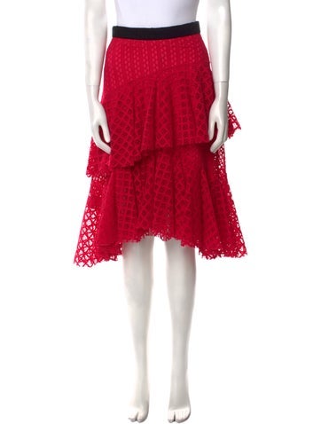 Philosophy di Lorenzo Serafini Skirts Lace Pattern Knee-Length Skirt Us4, It40 | S
