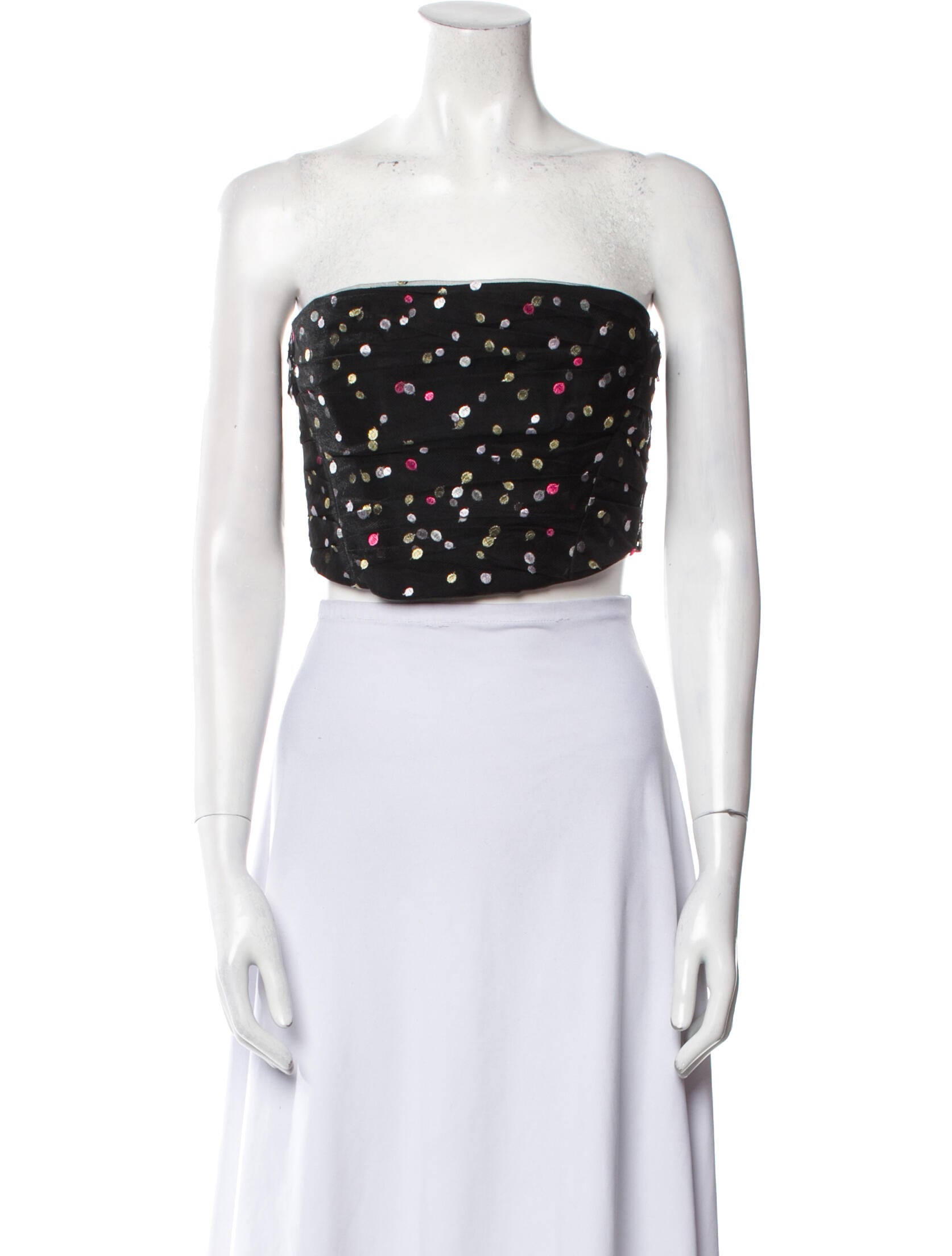 Philosophy di Lorenzo Serafini Printed Strapless Crop Top