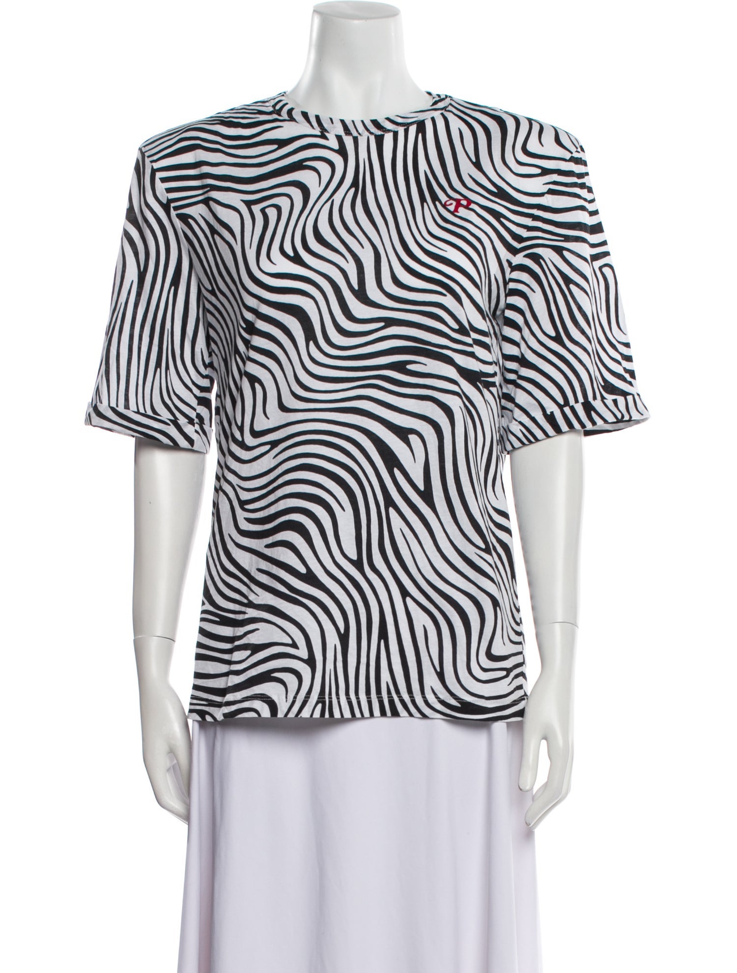 Philosophy di Lorenzo Serafini Printed Crew Neck Blouse w/ Tags