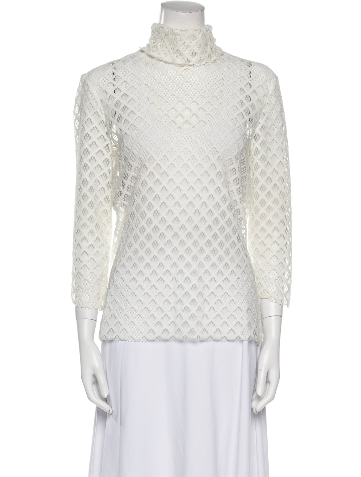 Philosophy di Lorenzo Serafini Lace Turtleneck Top