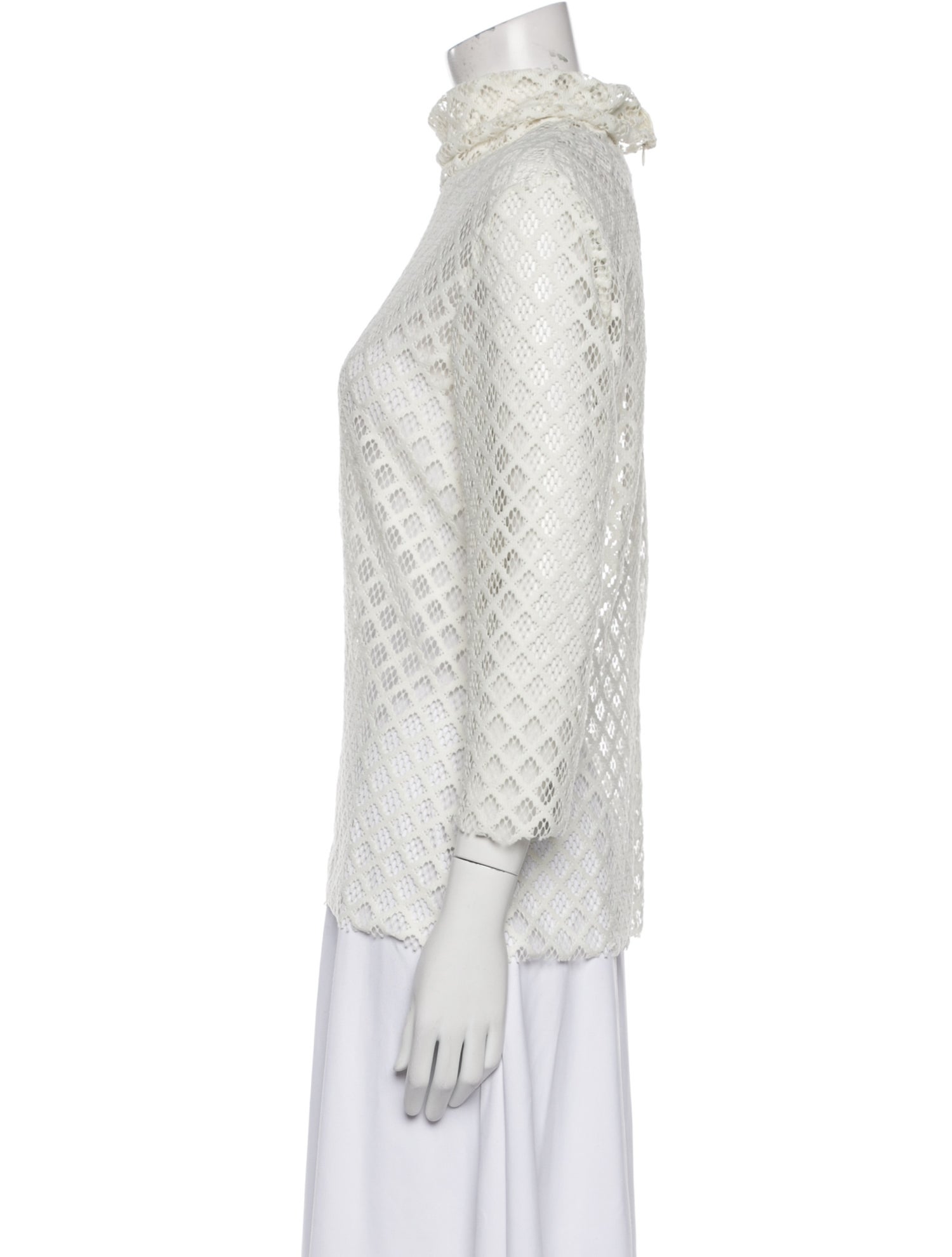 Philosophy di Lorenzo Serafini Lace Turtleneck Top