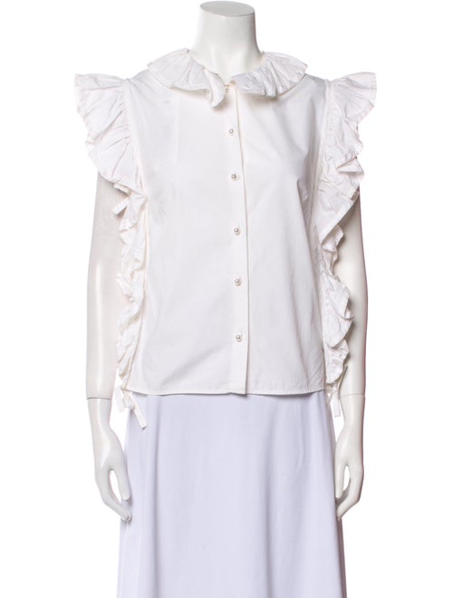 Philosophy di Lorenzo Serafini Three-Quarter Sleeve Button-Up Top
