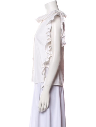 Philosophy di Lorenzo Serafini Three-Quarter Sleeve Button-Up Top