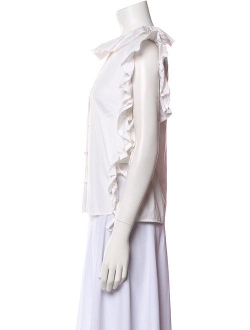 Philosophy di Lorenzo Serafini Three-Quarter Sleeve Button-Up Top