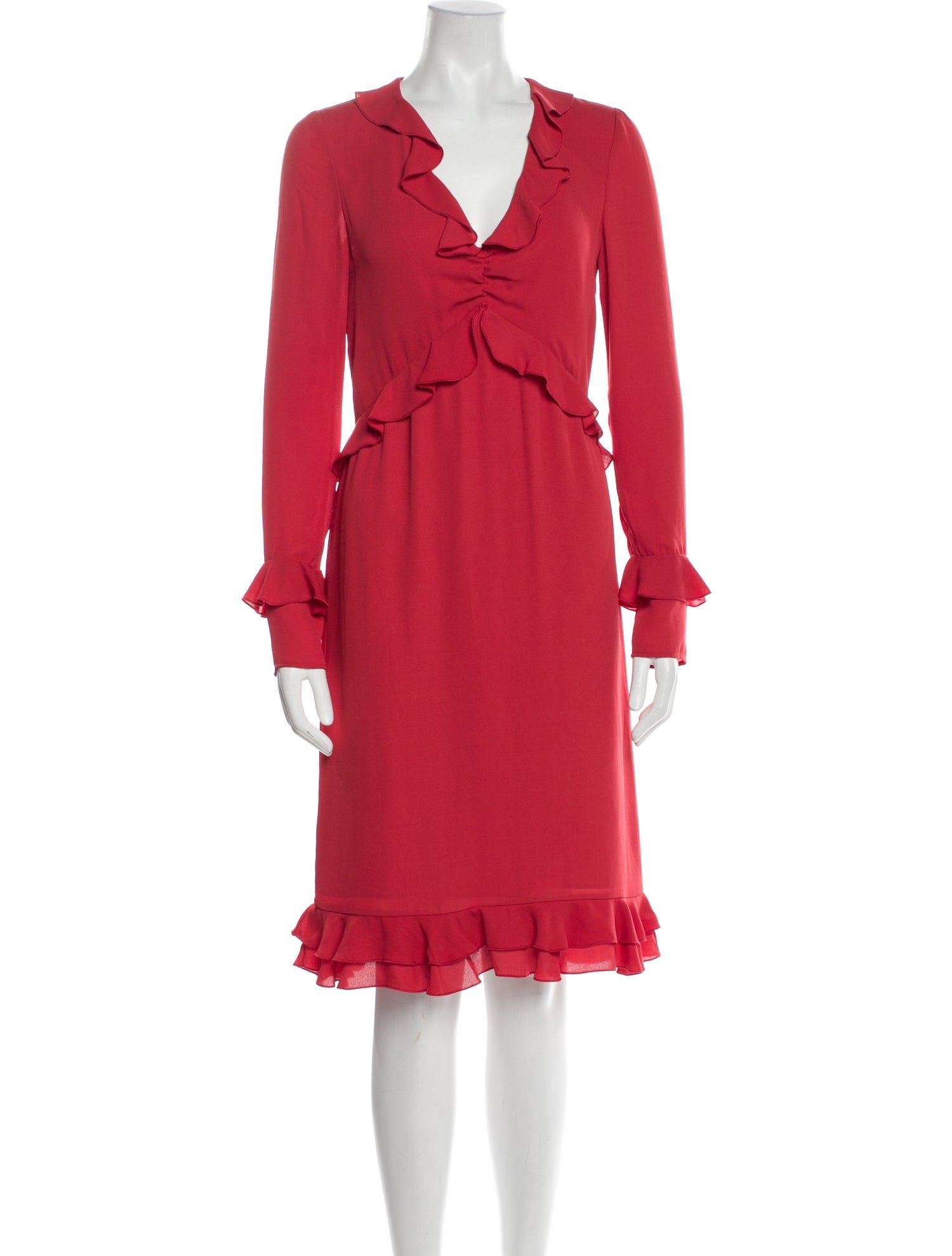 Philosophy di Lorenzo Serafini V-Neck Knee-Length Dress