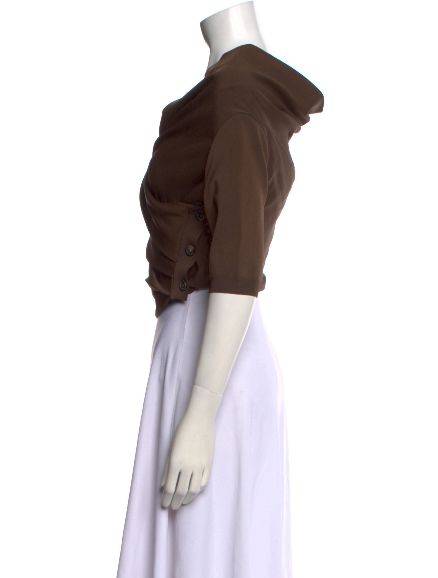 Philosophy di Lorenzo Serafini V-Neck Short Sleeve Crop Top