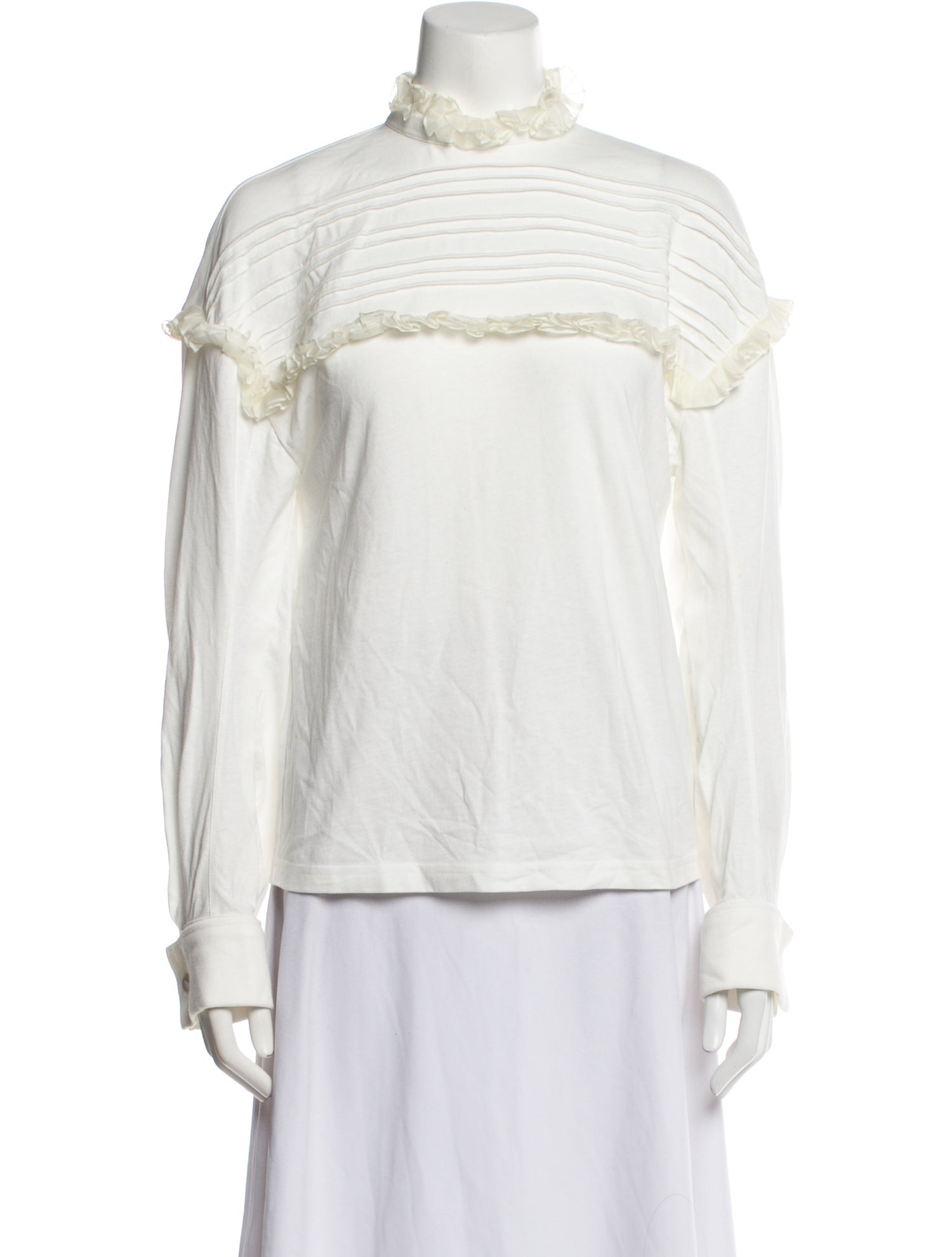 Philosophy di Lorenzo Serafini Mock Neck Long Sleeve Blouse